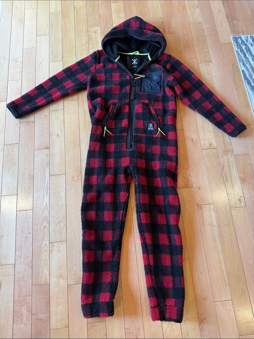 ONEPIECE Buffalo Plaid Hooded One-Piece